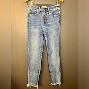 Madewell high rise skinny jeans button up closure size 26